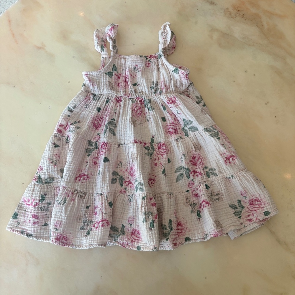 Juicy Couture, Quilted Gauze Antique Floral Dress, size 5